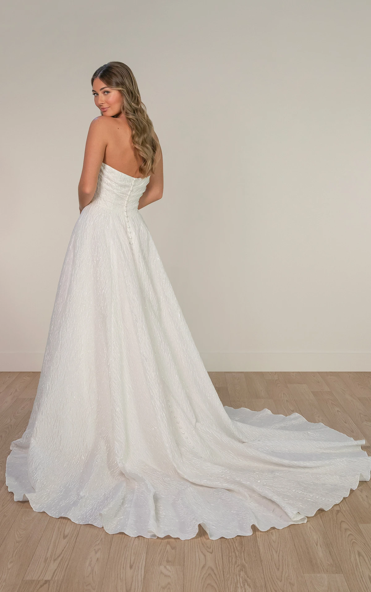 sy8191 A-Line Wedding Dress with Sweetheart Neckline and High Leg Slit by Stella York